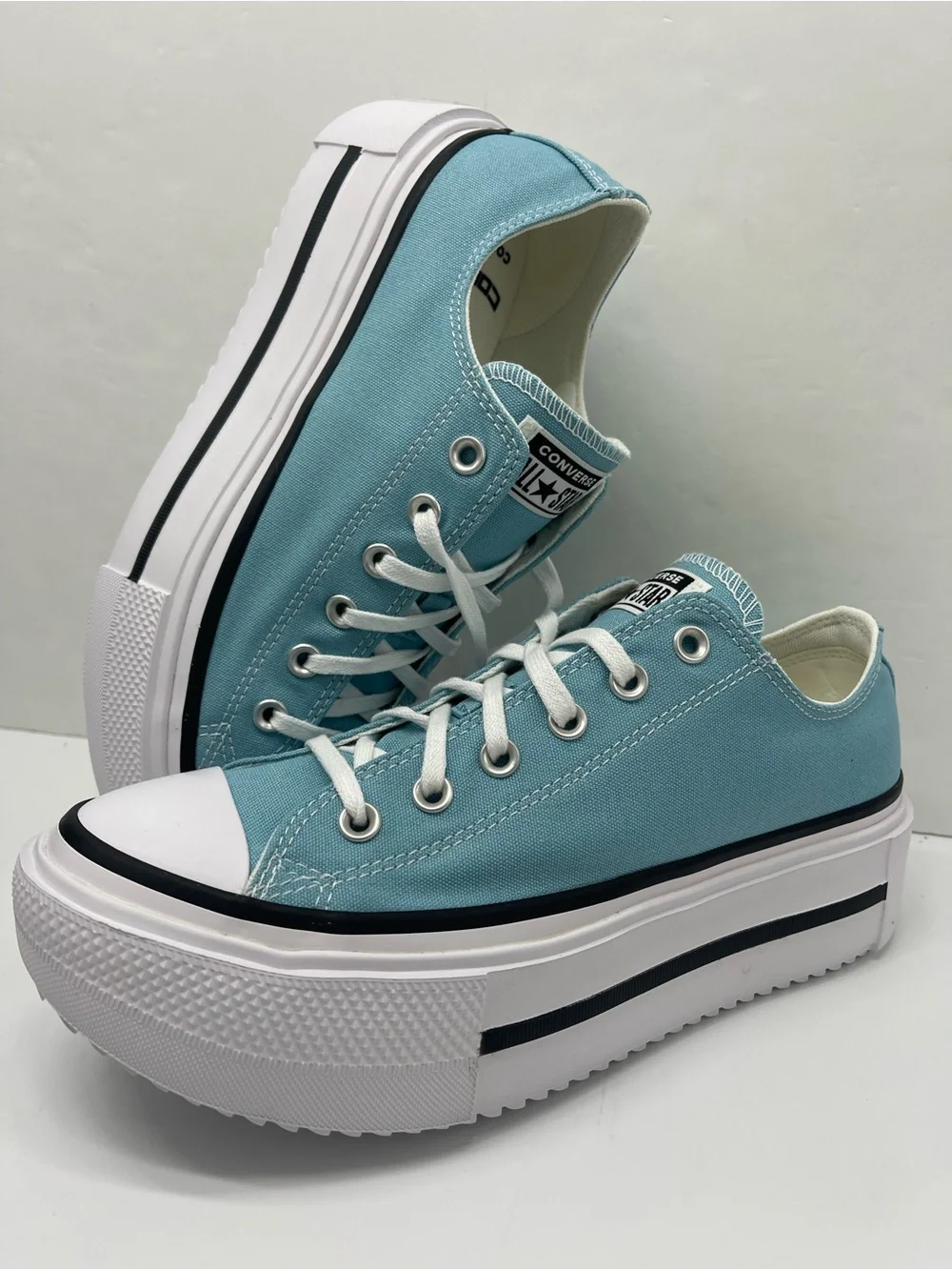 Converse WMNS CTAS LIFT DOUBLE STACK OX DEJA BLUE/BLACK/WHITE Platform Sneakers